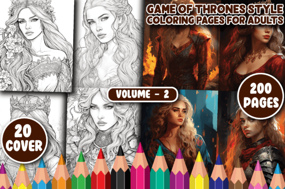 200 Game of Thrones Style Coloring Pages: A Digital Sanctuary for Adult Creativity