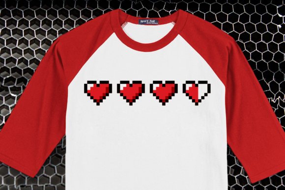 80s Video Game Style Pixel Hearts: A Retro Design for Modern Makers
