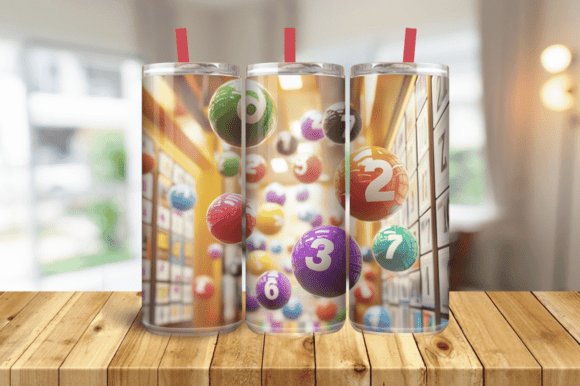 Bingo Game 20 Oz Skinny Tumbler PNG – A Creative Boost for Custom Tumbler Designers