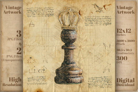 Chess Piece Pawn King Retro Board Game: A Versatile Digital Asset for Makers