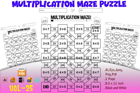 Engaging Kids in Math: The Multiplication Maze Puzzle Worksheet for Children