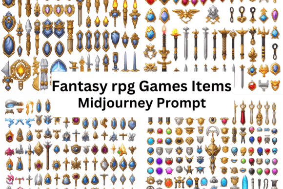 Fantasy RPG Game Items for MidJourney Prompts