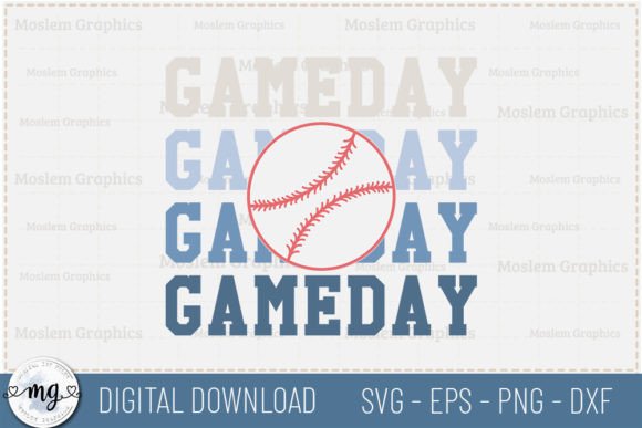 Game Day - Retro Baseball SVG: A Versatile Design for Creative and Commercial Use