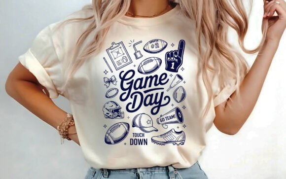 Game Day Touchdown T-shirt Design SVG: A Versatile Option for Creative Apparel Projects