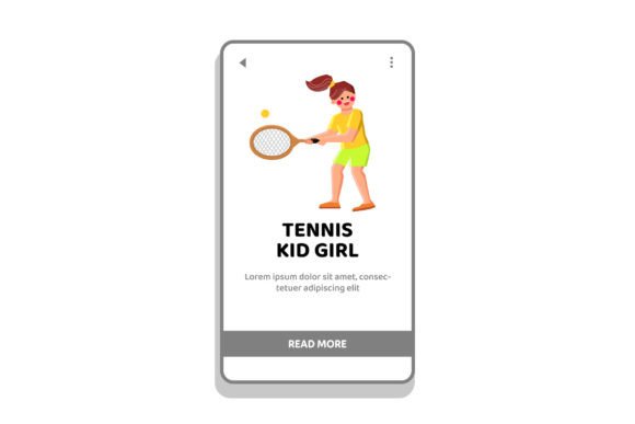 Game Tennis Kid Girl Vector: A Versatile Creative Asset for Modern Design Projects