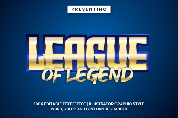 Gold Metal Text Effect for Game Logo Design
