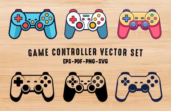Maximizing Design Versatility with the Game Controller Illustration Clipart Set