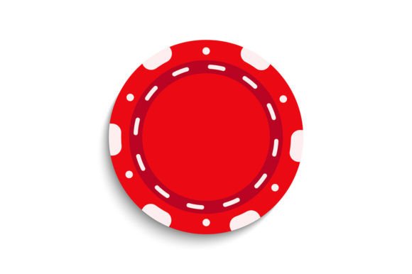 Red Poker Game Chip Vector Illustration: A Versatile Design Asset