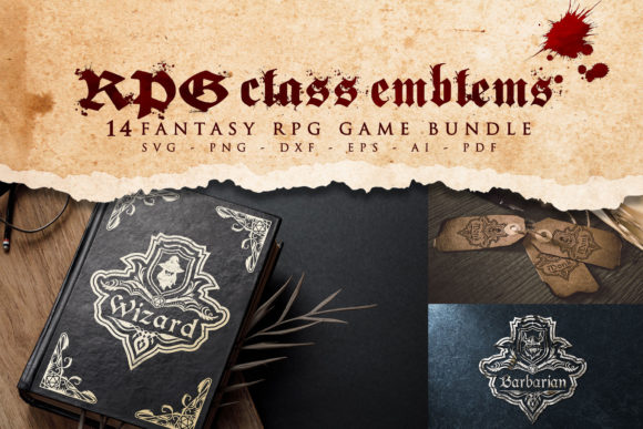 Role Playing Game Class Emblems Bundle
