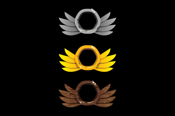 Silver, Gold and Wood Frame UI Game Assets