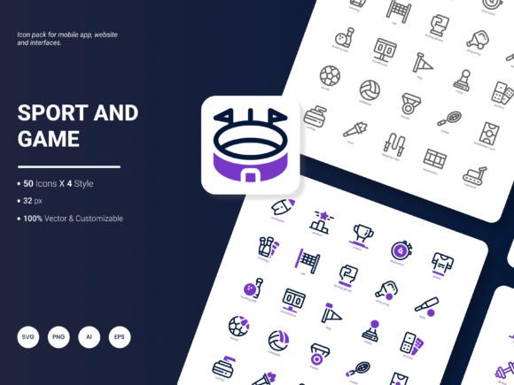 Sport and Game Icon Pack: A Versatile Design Resource for Real-World Projects