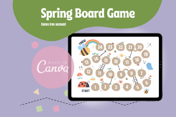 Spring Board Game Free Canva Template: A Creative Tool Done Right