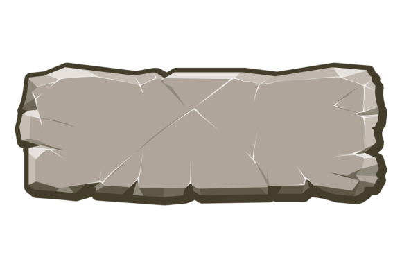 Stone Interface Element: Game Menu Button for Design Projects