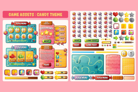 Sugar Candy Game UI Assets: Integrating Vector Graphics into Mobile Development Workflows